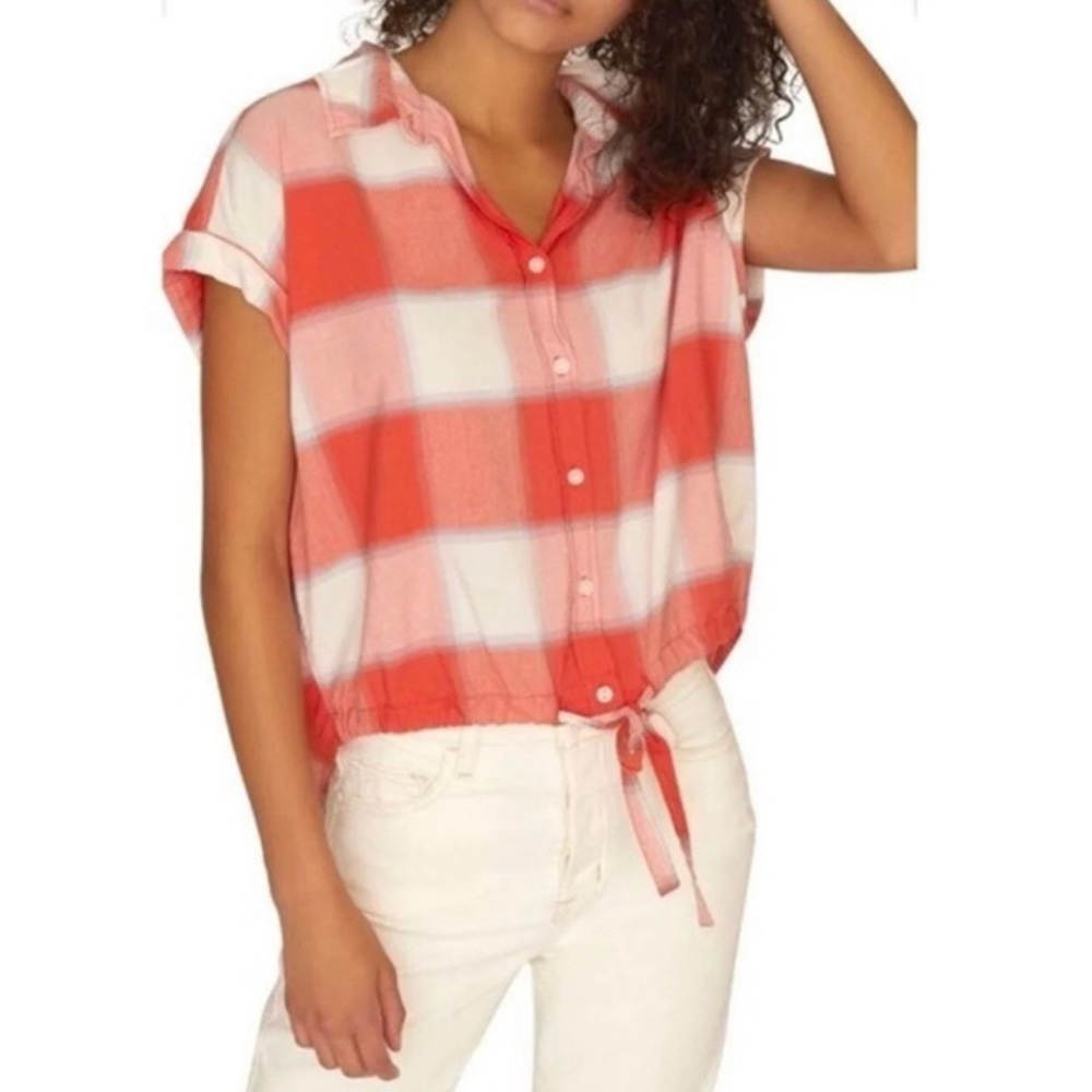 🔴 sanctuary Miles Borrego Tie Shirt Size S - Picture 2 of 9